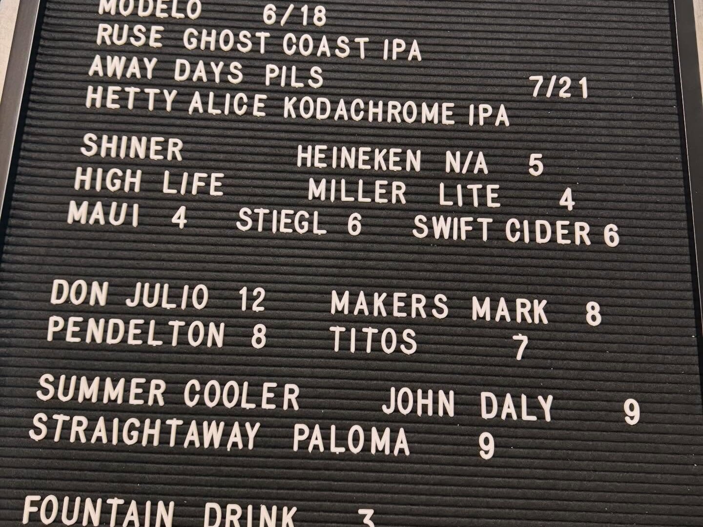 Drinks On Tap
